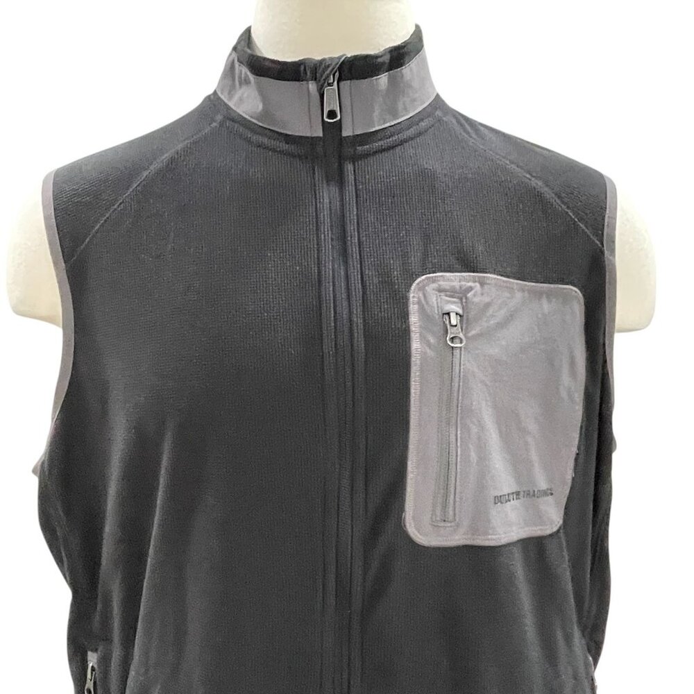 Duluth Trading Mens XL Black Fleece Vest True Grid Outdoor Workwear Hiking Zip - Picture 7 of 13